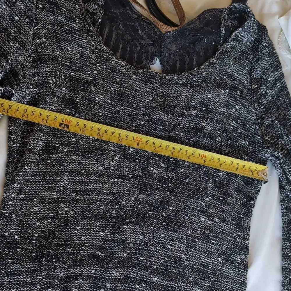 Be Somebody's Angel-Papillon Woven Sweater Sequin Angel Wings On Your Back SizeM